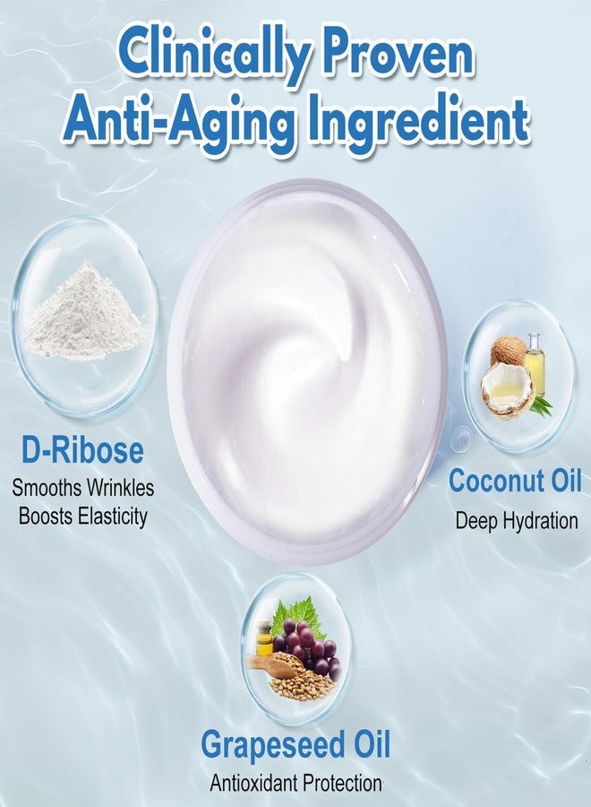 Jkrova Ribose Cream, Ribose Sugar for Skin, Reduces Wrinkles, Moisturizer, Tightens & Firms the Skin, with D-Ribose Fractionated Coconut Oil and Grapeseed Oil, for All Skin Types, 2.5 oz - Image 3